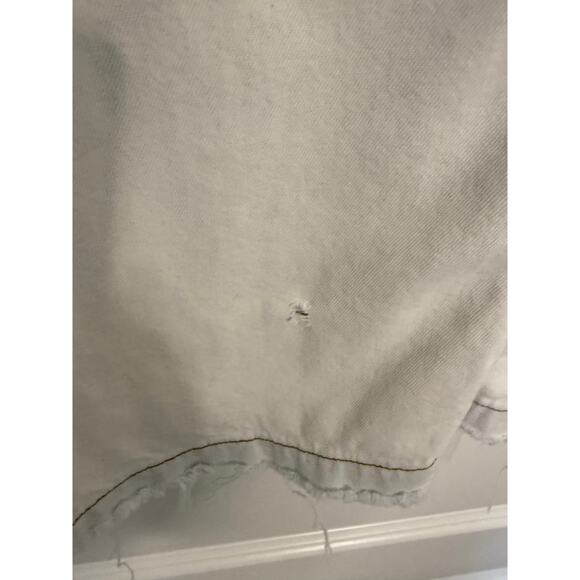 Stanley Morgan Vintage Denim Jumper Dress M USA Frayed Hem Button Tank Style - Picture 8 of 10